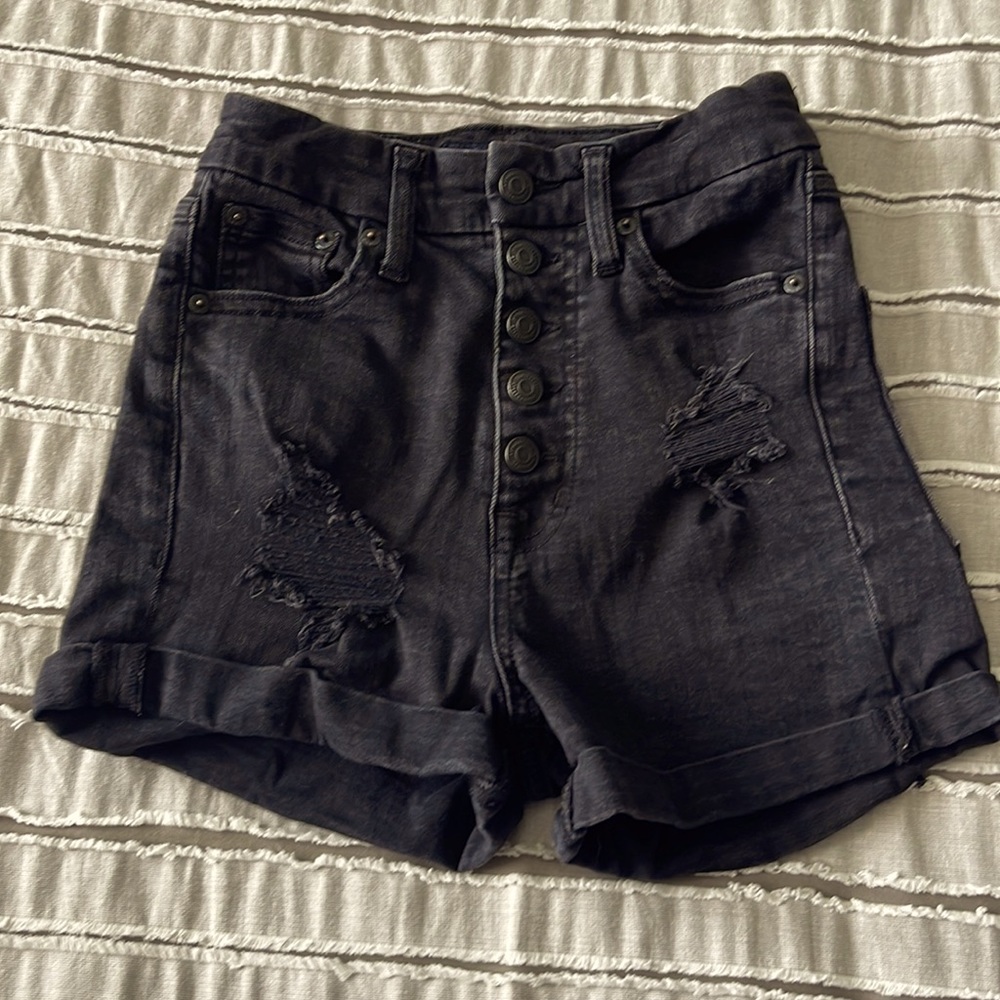 Aeropostale super high rise jean shorts